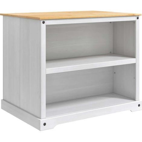 Küchentrolley 2 pcs Weiß und Honigwachs 112 x 77 x 91,5 cm vidaXL