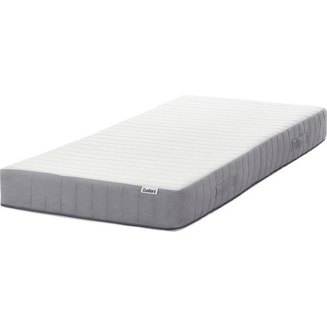 Matelas à Ressorts Ensachés 7 Zones Moussé Mémoire Forme Rafraichissante Ferme avec Poignées et Housse Amovible 90 x 200 cm Fluffy (1/5)