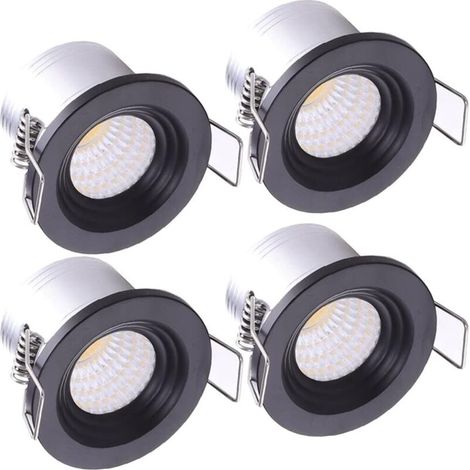 4 Spot Encastré Petit Spot 3W Mini Spot de Plafond Ensemble Ronde Blanc Chaud 3000K (1/5)