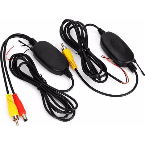 Receptor de video inalámbrico RCA de 2,4 G, transmisor y receptor inalámbricos para cámara de visión trasera y monitor de asistencia de estacionamiento