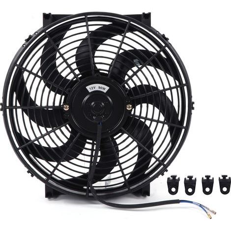 14in Kit de Montage du Ventilateur de Refroidissement électrique à 14 Pouces - Fablier Slim 12V 90W pour les Applications Push-pull - Idéal pour les Camions, les Fourgonnettes, les VR et Plus. (1/5)