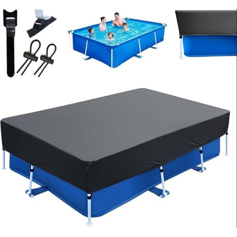 Bache Piscine Rectangulaire, 220 X 150 Cm Solaire Estivale Et Hivernale (1/5)