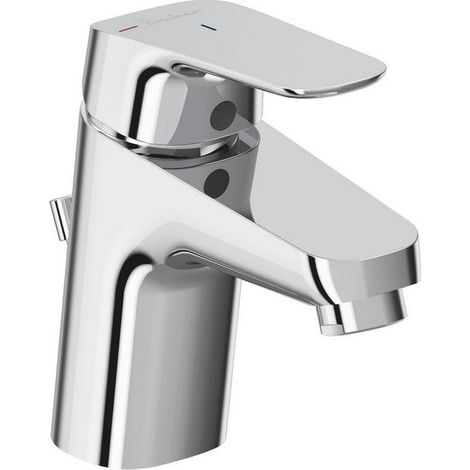 Porcher – Mitigeur de lavabo chromé avec bec fixe et mousseur – Hauteur 133 mm – Raccordement F 3/8' – D0586AA (1/3)