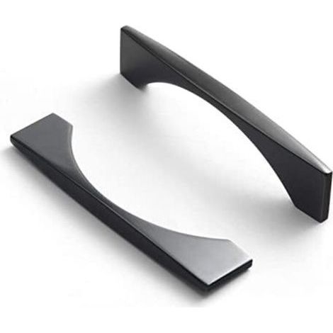 6pcs Poignee de Meuble Cuisine Noir Poignée Porte Armoire Poigné Tiroire en T Bar poignée de porte Hole distance 128mm (1/5)