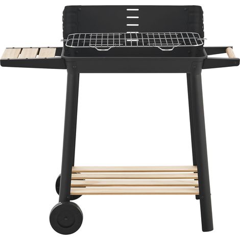 Carrello barbecue 78 x 86 x 30 cm per carbone naturale nero 030009210