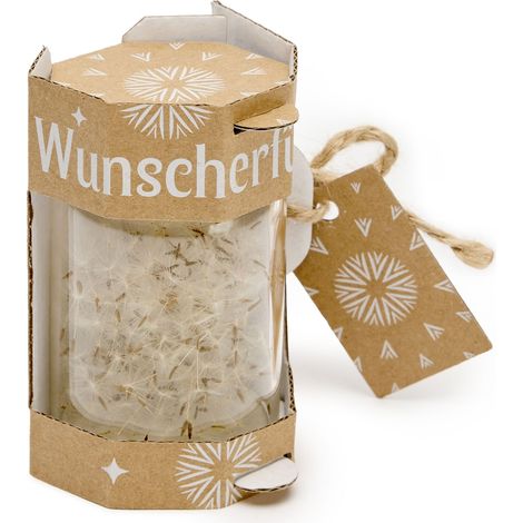 Garronda Réalisation des souhaits - Fleurs de Pissenlit dans Un Verre, Cadeau Anniversaire Femme, Idées Créatives pour Cadeaux d'anniversaire GD-0077