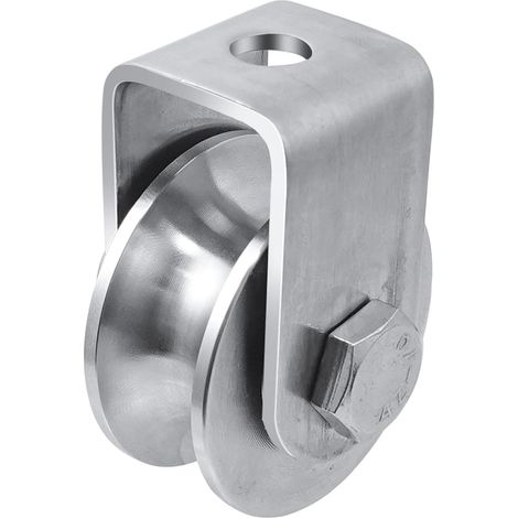 1 Pièces Poulie avec 2 Roulements à Billes,Poulie de Fitness en Acier Inoxydable,48mm de Diamètre,Poulie de Levage pour Cordes et Câbles de 16mm,Capacité de Charge de 200kg (1/5)