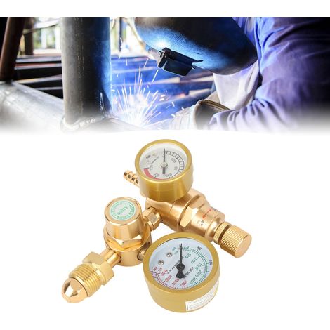 Régulateur d'argon/dioxyde de carbone OBC-038Y, régulateur de soudage TIG/MIG, débitmètre, 4500 psi, détendeur de bouteille à économie d'énergie, entrée filetage extérieur G5/8", sortie 1/4", débit 6, (1/5)