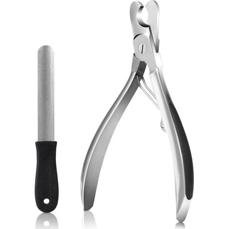Coupe-Ongles pour Animaux avec fichier, Tout épaississement métallique en Acier Coupe Griffes pour Chat Chien, Outils Professionnels de Soins des Pattes, pour Grands Moyens et Petits Chien Chat