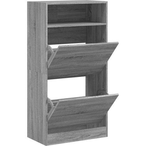 Maison Exclusive - Scarpiera Grigio Sonoma 60x34x116 cm in Legno Multistrato