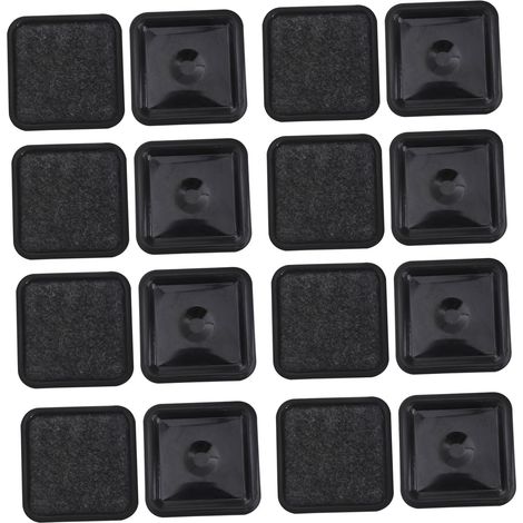 Cabilock, 16 protections de roulettes pour meubles, carrées, avec base (1/5)