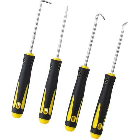 Tournevis pour joints d'huile, crochet de traction, kit d'outils de retrait de joints toriques (4 pièces), kit d'outils de retrait de joints d'huile rouge en quatre pièces. (1/5)