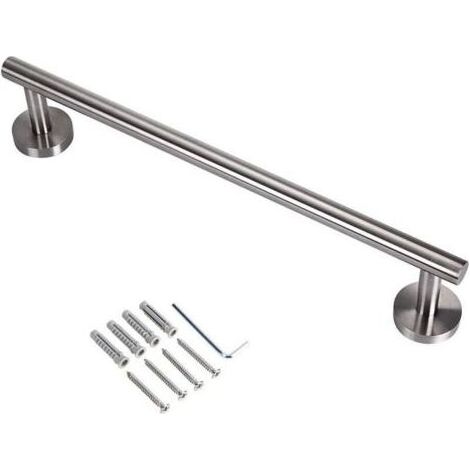 Support Mural en Acier Inoxydable Brossé pour Serviette, Argenté, 40 cm (1/5)