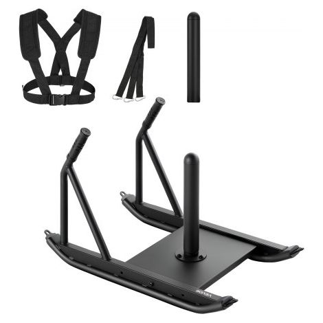 Gewichtsschlitten Kraftschlitten Fitness Krafttrainingsschlitten zur Verbesserung der Geschwindigkeit bei sportlichen Übungen, Fitnessgerät mit Griff, kompatibel mit 25/51 mm Gewichtsscheiben (1/5)
