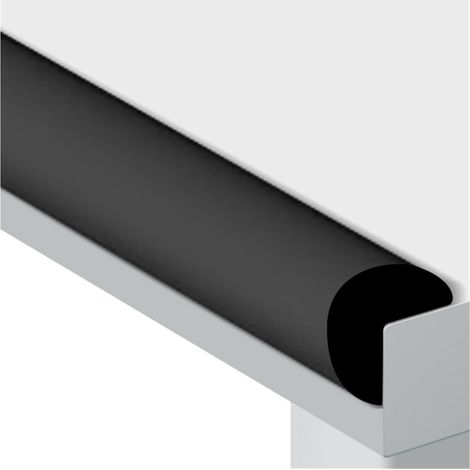 Bandes De Sécurité En Mousse, Forme En L Protection De Bord Bande De Protection D'angle, Auto-adhésif Enfants Bande Anti-collision Pour Le Tableau Chaise Banc TV Meubles Lit ( Color : Black , Size : 2 (1/5)