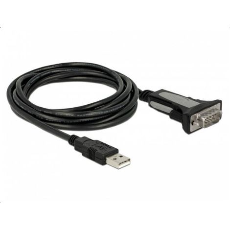 DELOCK Adaptador USB 2.0 tipo A a 1 serie RS-232 DB9 de 3 m (1/3)
