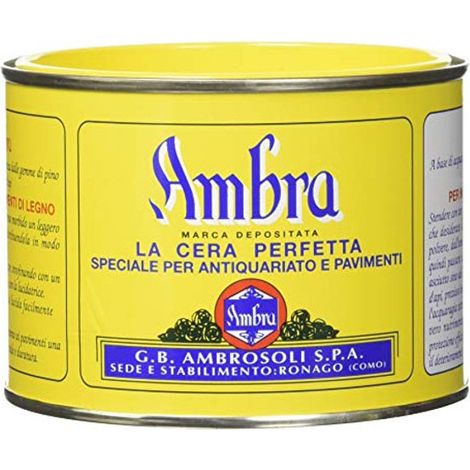 Cera de madera ámbar sólida marrón 500 ml Ambrosoli