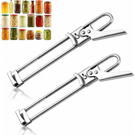 ouvre-bocaux manuels réglables en acier inoxydable, outil de cuisine polyvalent pour bocaux et boîtes de conserve de différentes tailles (1/5)
