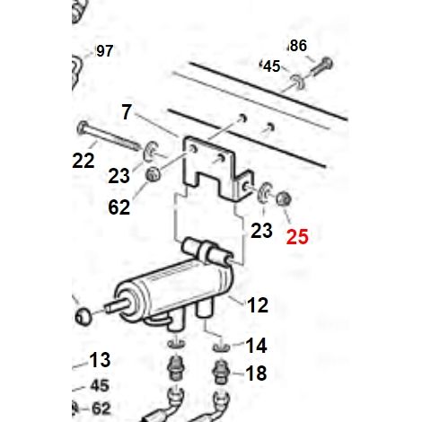 Mutter M10 niedrig selbstsichernd UNI7474 ORIGINAL GIANNI FERRARI 00.26.05.0070