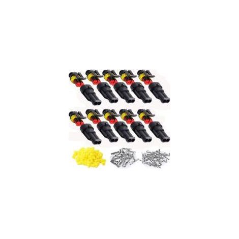 10 kit di connettori elettrici impermeabili per auto a 2 pin, spina auto impermeabile, resistente alla polvere, isolata e sigillata (1/5)