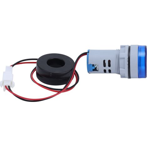 Voltmètre numérique AC 220V, ampèremètre universel AD16-22DSA, voyant indicateur bleu, signal lumineux pour tableau électrique, lampe témoin encastrable 22mm. (1/5)