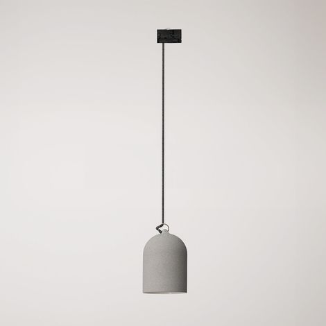 Creative Cables - Sospensione per binario con paralume mini Campana in ceramica -lampadina non inclusa (1/5)