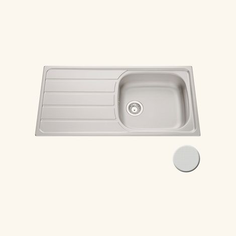 Cuisissimo – Évier inox encastrable 100x50 cm – 1 bac réversible avec vidage manuel – Bonde et siphon inclus – Pour meuble sous évier 60 cm minimum (1/4)