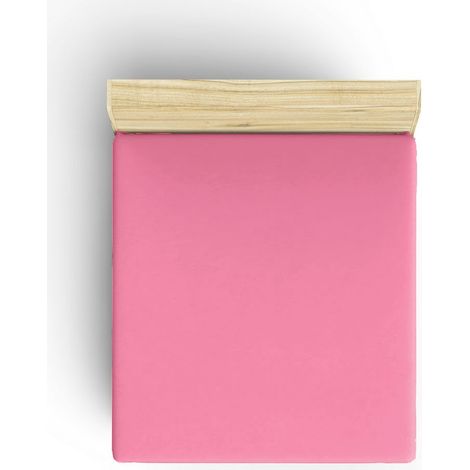 Ranforce King Fitted Sheet (ES) 160 x 200+30 cm 100% Cotone Rosa 117 gr/m² (1/4)