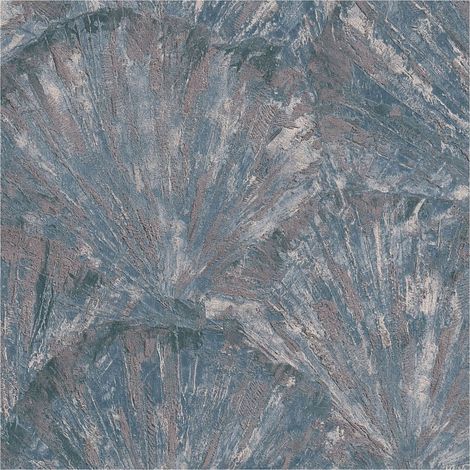 Plaster look wallpaper wall Profhome 781985 hot embossed non-woven wallpaper textured with abstract pattern matt blue silver grey pigeon blue 5,33 m2 (1/5)