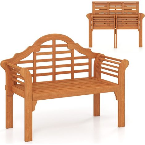 Banc dexterieur pliant en bois dacacia 123 x 54 x 96 cm