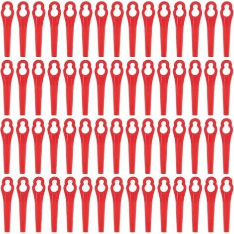 Lames Plastique 60 Pcs Lames Coupe Plastique Lames Plastique Rechange pour Jardin Pelouse Tondeuse Accessoires, Lames en Plastique de Rechange H247 (1/5)