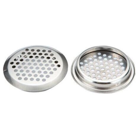 20 grilles d'aération rondes en acier inoxydable pour camping-car/salle de bain/cuisine, etc. Noir 53 mm+35mm (1/5)