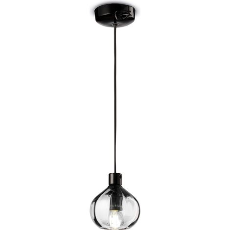 DECO' AFOXE C2642, Lampada a Soffitto Sospensione in Vetro, - Colore: Trasparente (1/4)