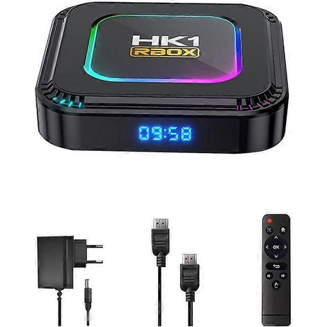 Boîtier Smart TV Android 13, RK3528 HDR10, 4 + 32 go, lumière rvb 8K, BT 5.0, Wifi 6, lecteur multimédia vocal, boîtier AU Stecker (1/5)