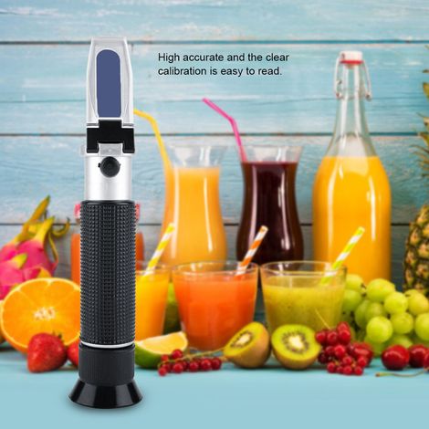 Réfractomètre professionnel portable 0-10 % Brix pour confiture, bière, lait et jus de fruits. Testeur de sucre. (1/5)