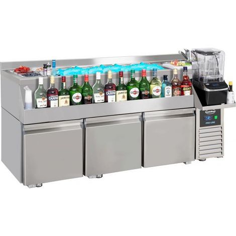 Table réfrigérée 3 portes avec bar à cocktails - Combisteel - (1/5)
