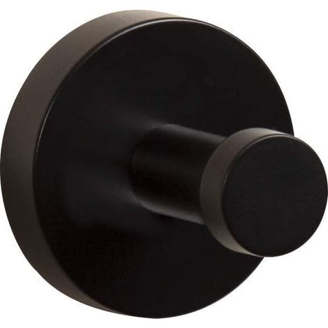 Croydex Adhesive Robe Hook for Bathroom, Flexi-Fix Matt Black - Epsom (1/5)