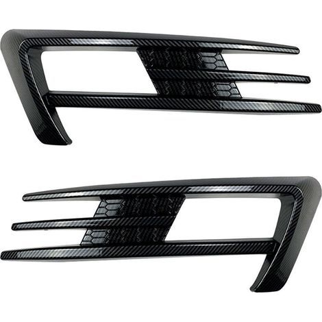Pour Golf 7 MK7 2014 2015 2016 2017 le Pare-Choc LumièRe de Brume Grilles Feu Brouillard Garniture Couverture Sourcil Motif en Fibre (1/4)