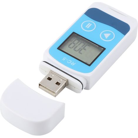 Enregistreur de température portable RC-5, mini data logger avec écran LCD, capteur intégré, 32000 mesures, thermomètre numérique autonome. (1/5)