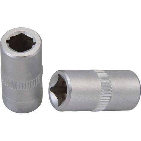 Adaptador accionamiento 4-KT.1/4 pulgadas accionamiento 6-KT.1/4 pulgadas L.25mm TECWERK (1/3)