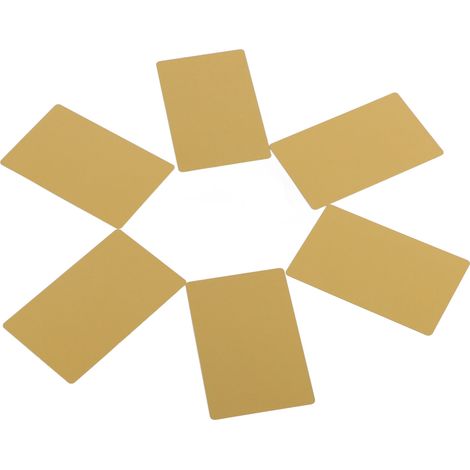 50 Cartes de Visite Métal Jaune Gravure Laser Personnalisables - Lot de 50 Flans pour Marquer, Sublimer et Offrir (1/5)