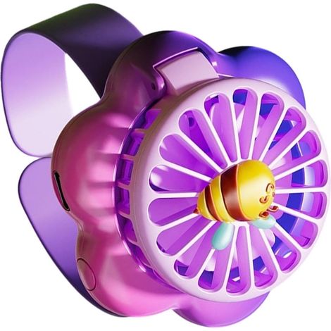 Mini ventilateurs lumineux rafraîchissants et portables pour l'été Petit ventilateur portable à porter sur soi pour les voyages, la plage, la randonnée, les pique-niques, les vacances, la maison, la