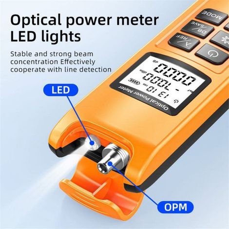G10 Wattmètre Optique Rechargeable OPM FTTH avec Lampe Torche OPM FC/SC/ -50+26 DBm (1/5)