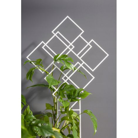 Support carré pour plantes  Blanc (1/2)
