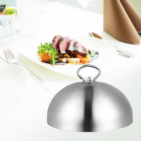 Coperchio anti-olio in acciaio inox da 26 cm, adatto a piani cottura a induzione, bistecche, teppanyaki e altri metodi di cottura. Offre una protezione uniforme dagli schizzi nelle cucine domestiche. (1/4)