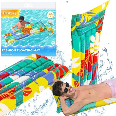 Matelas gonflable flottant pour la baignade, transat 183x69 cm pour la plage, été, BESTWAY