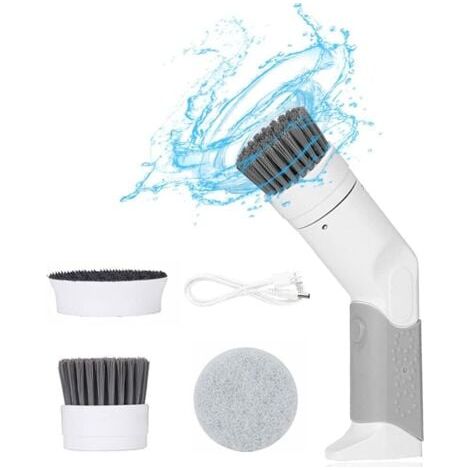 Brosse de nettoyage électrique portative, épurateur de sol rotatif électrique rechargeable par USB à 360 °, adapté à la cuisine et à la salle de bain (1/5)