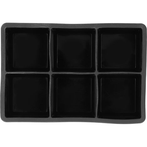 Moule à glaçons carrés en silicone à 6 compartiments, accessoires pour bars et fêtes (1/5)