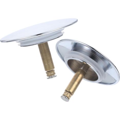 2 bouchons de baignoire, cuivre, rotatif, pour remplacement (1/5)