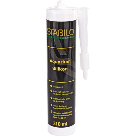 Stabilo Aquarium Silikon Transparent 310 ml Aquarien Dichtstoff Fugenabdichtung